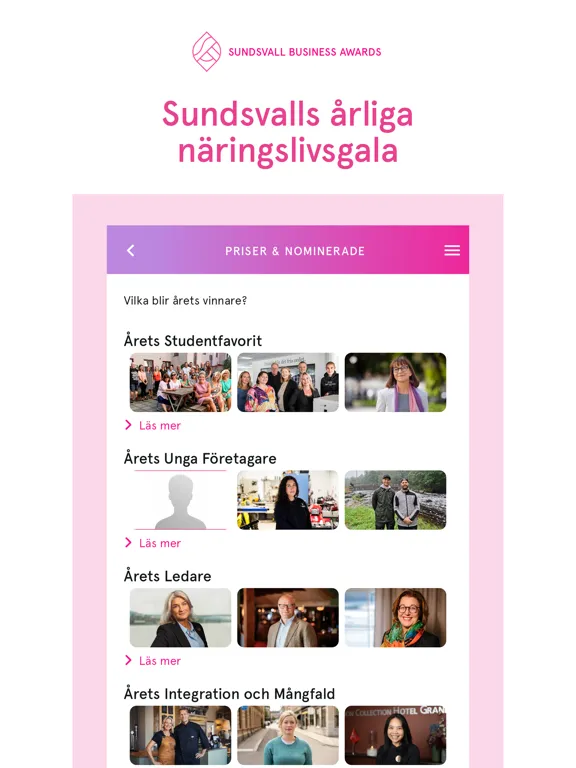 Sundsvall Business Awards iPad  Ekran Görüntüleri