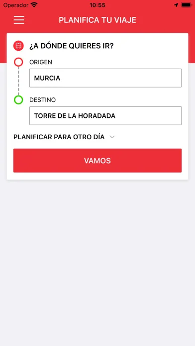 Tangkapan skrin TMP Transporte Murcia Pedanías