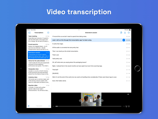 Tangkapan skrin Easy Transcription iPad 