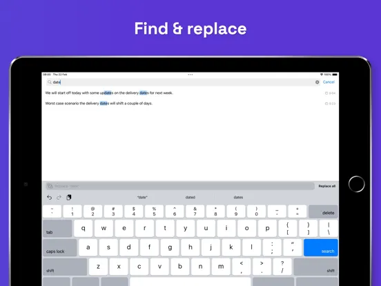 Zrzuty ekranu Easy Transcription iPad 
