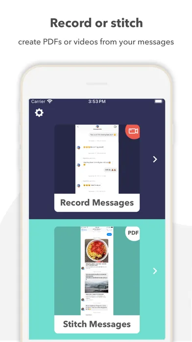 Zrzuty ekranu Messages and Chat Export PDF