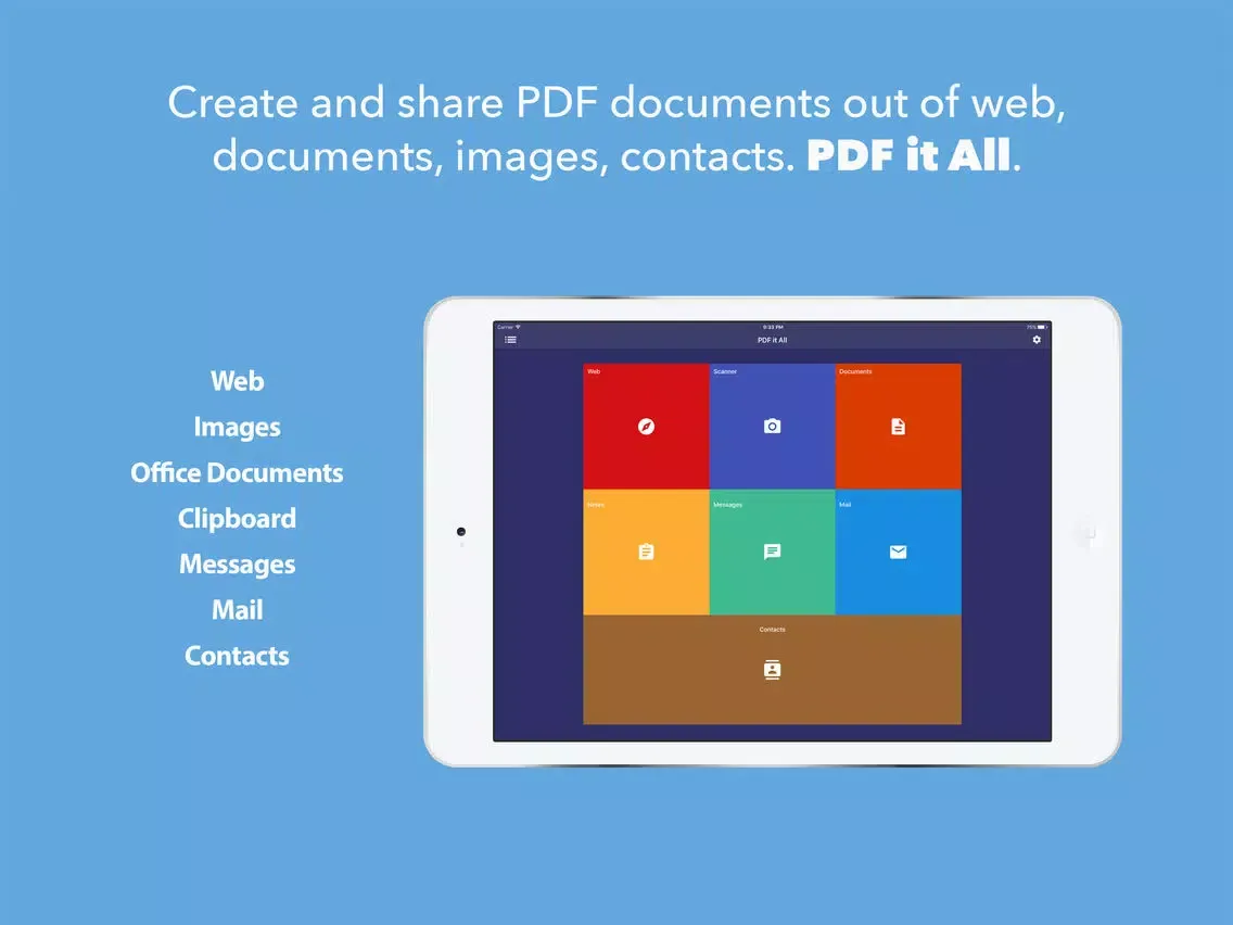 Tangkapan skrin PDF it All : Document Scanner Printer & Converter iPad 