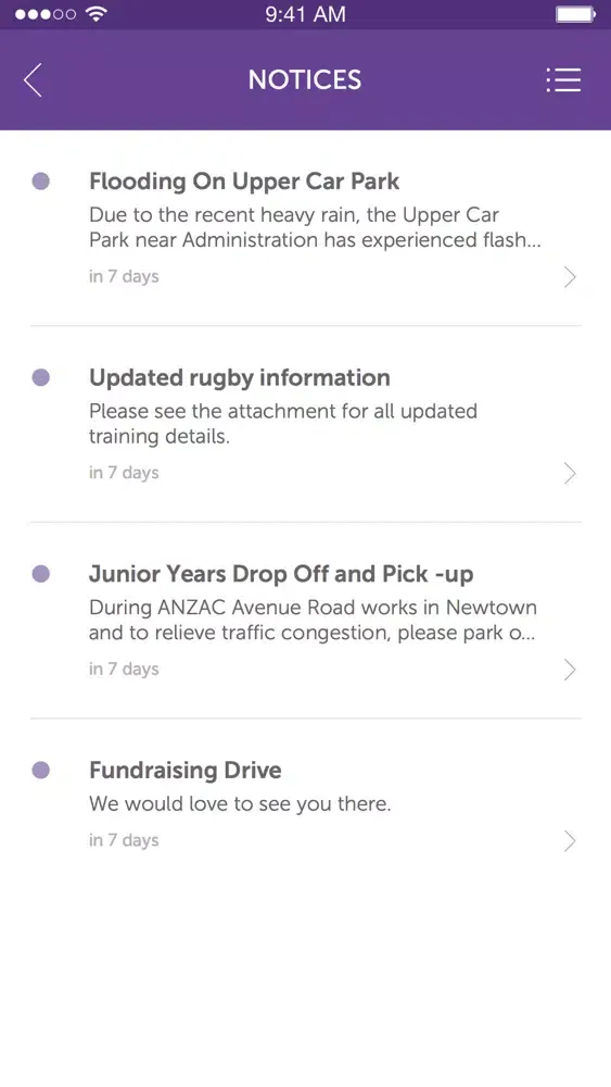 Captures d'écran de MSC App