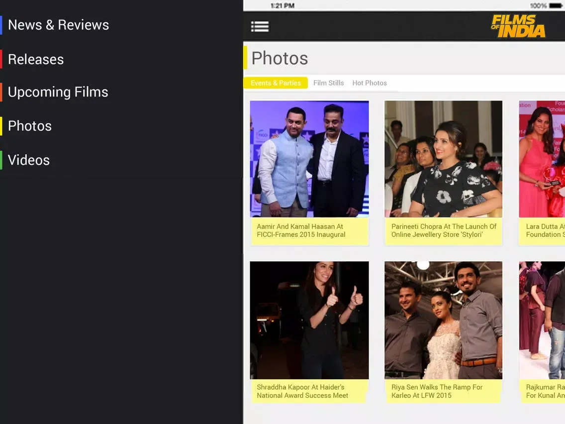 Films of India iPad  Screenshots