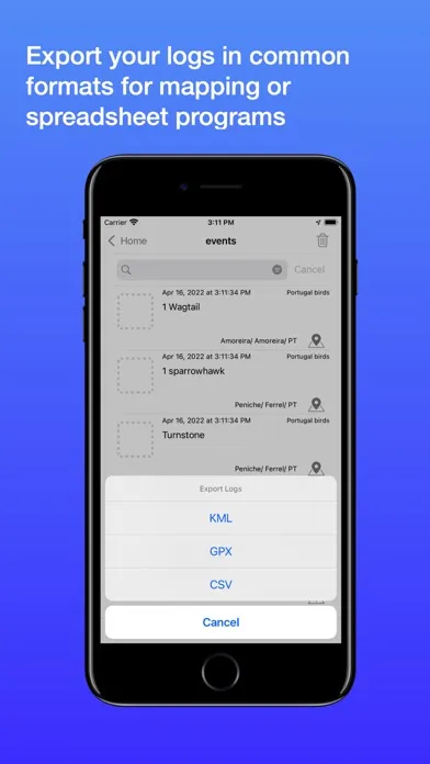Screenshot di buttons event recorder