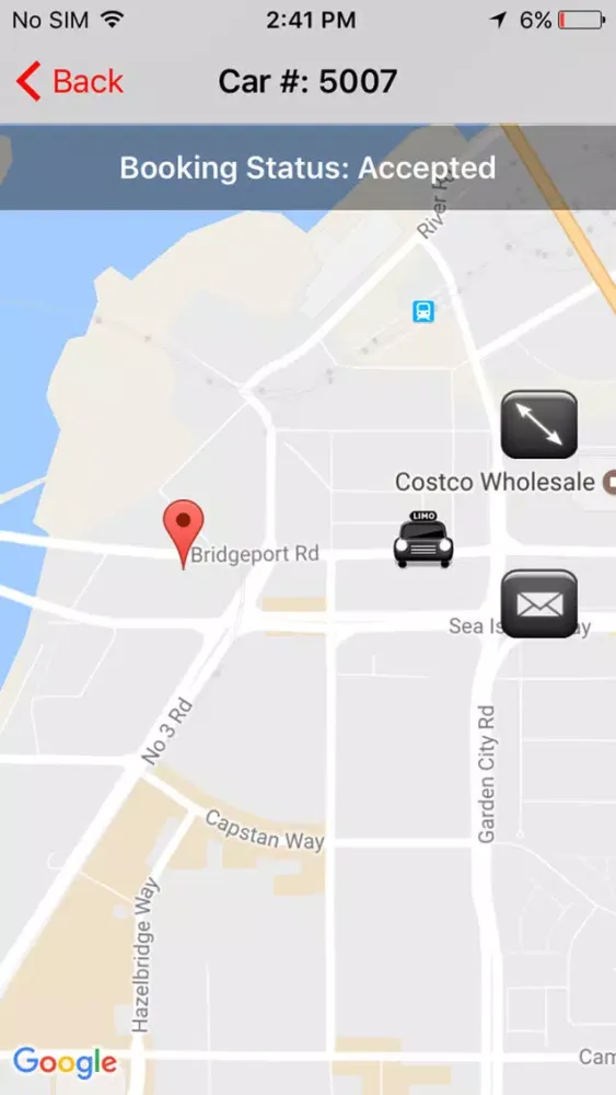Capturas de tela do Aerocar YVR Limo & Sedan