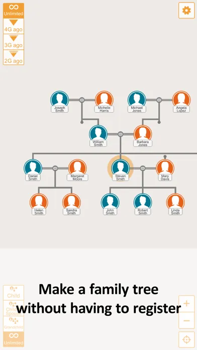 Captures d'écran de Quick Family Tree