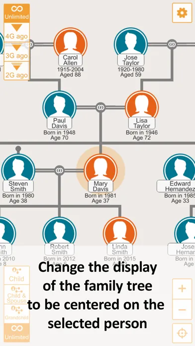 Captures d'écran de Quick Family Tree