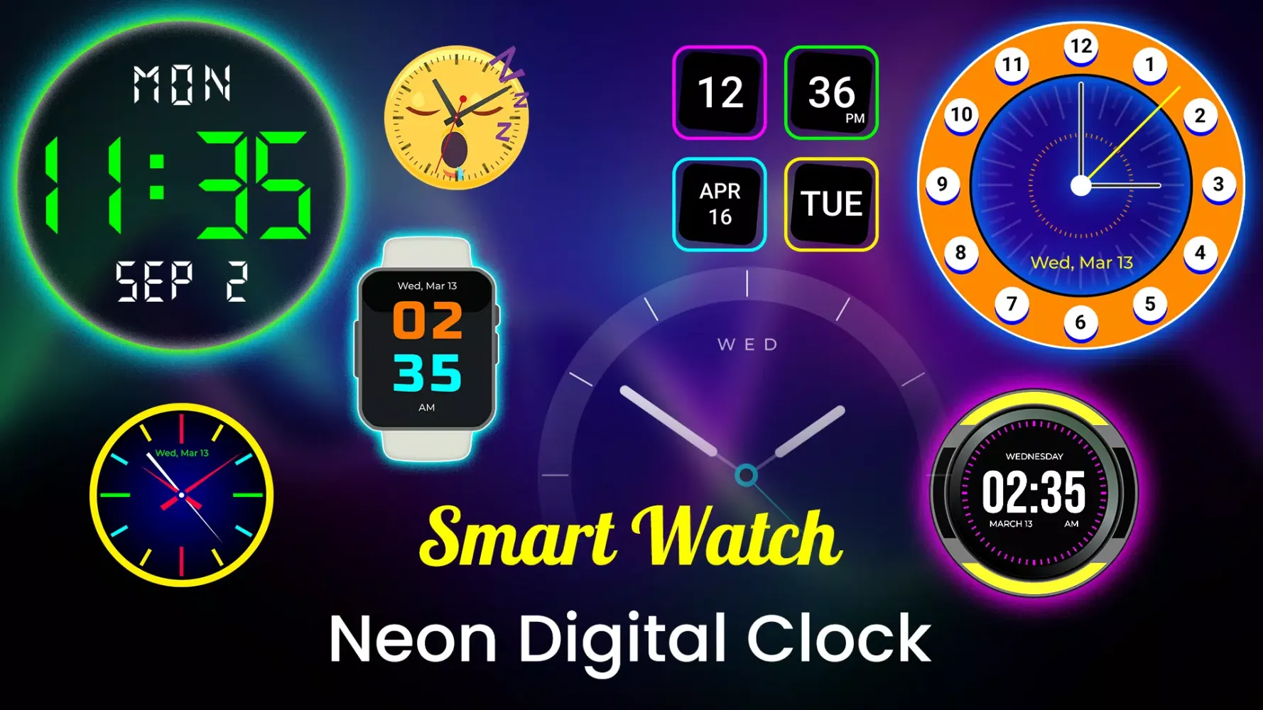 Neon Digital Clock应用截图