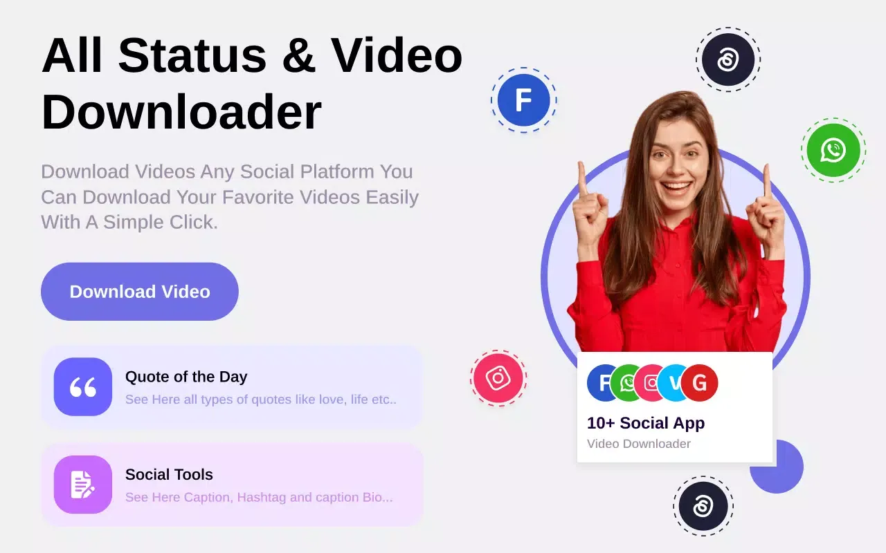 Tangkapan skrin All Status & Video Downloader