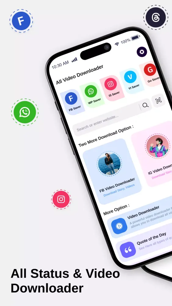Tangkapan skrin All Status & Video Downloader
