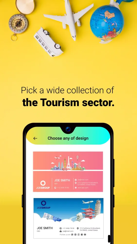 Digital Business Card-Design & Screenshots