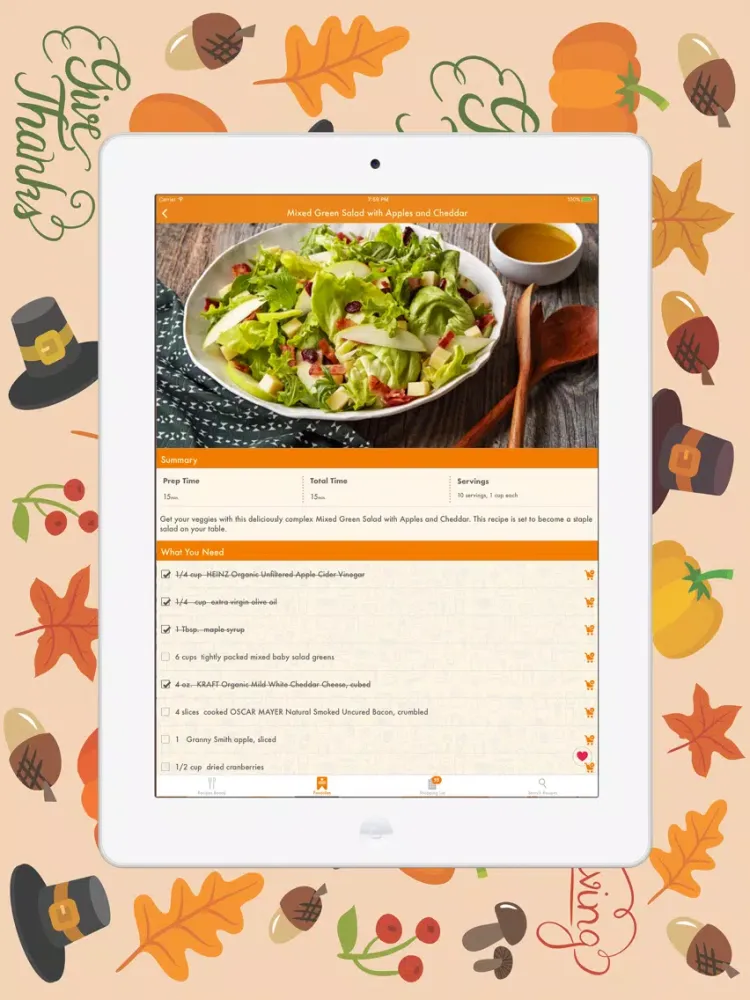 Recipes Cookbook-Making Dishes iPad  Ekran Görüntüleri