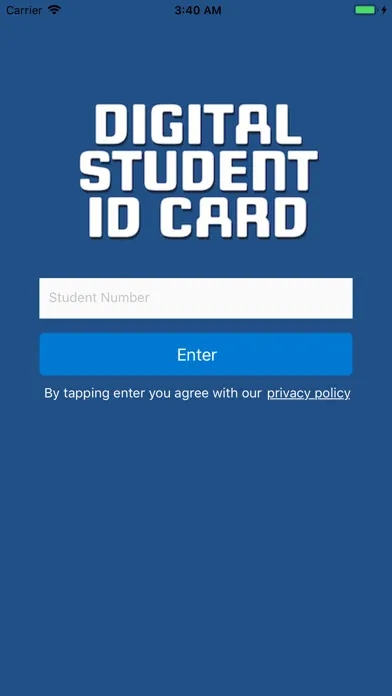 Zrzuty ekranu Digital Student ID Card