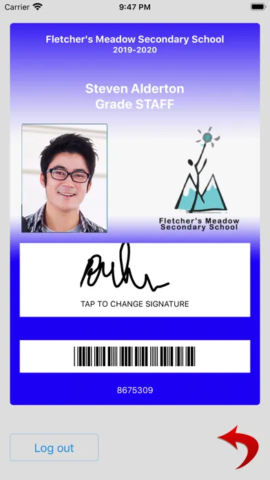 Zrzuty ekranu Digital Student ID Card