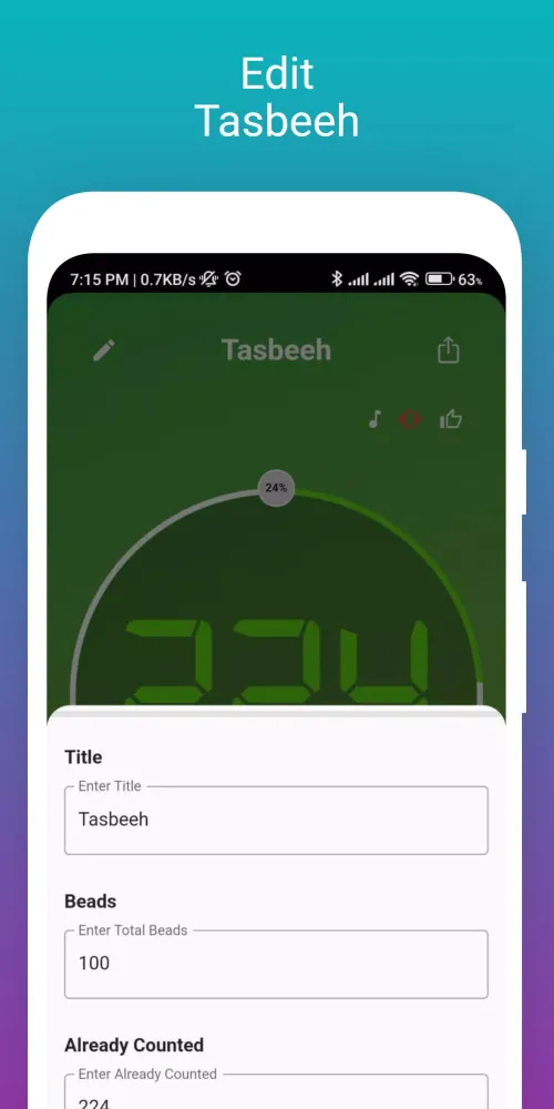 Offline Tasbeeh Counter Zikir Screenshots