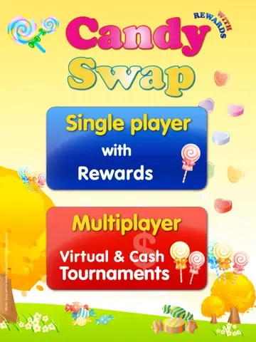 Скриншоты Candy Swap Free: casual candy swapping game with real rewards and cash multiplayer tournaments iPad 