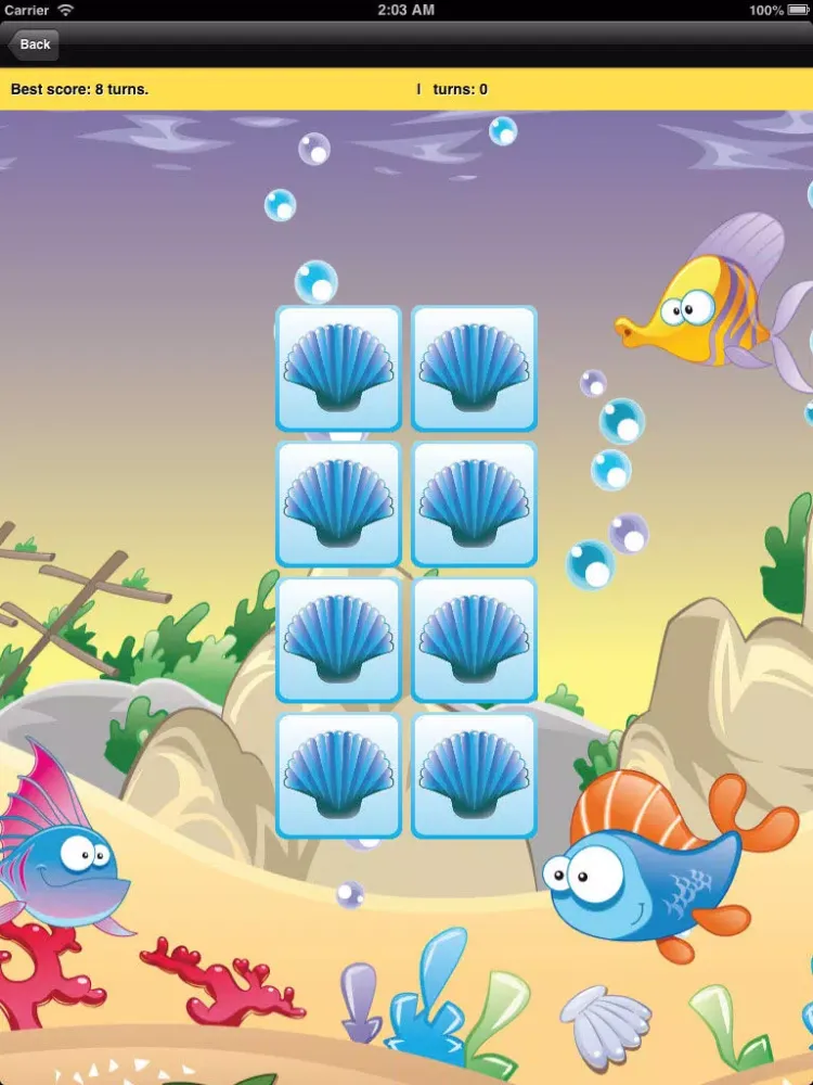 Скриншоты Gold Reef Cards Match iPad 