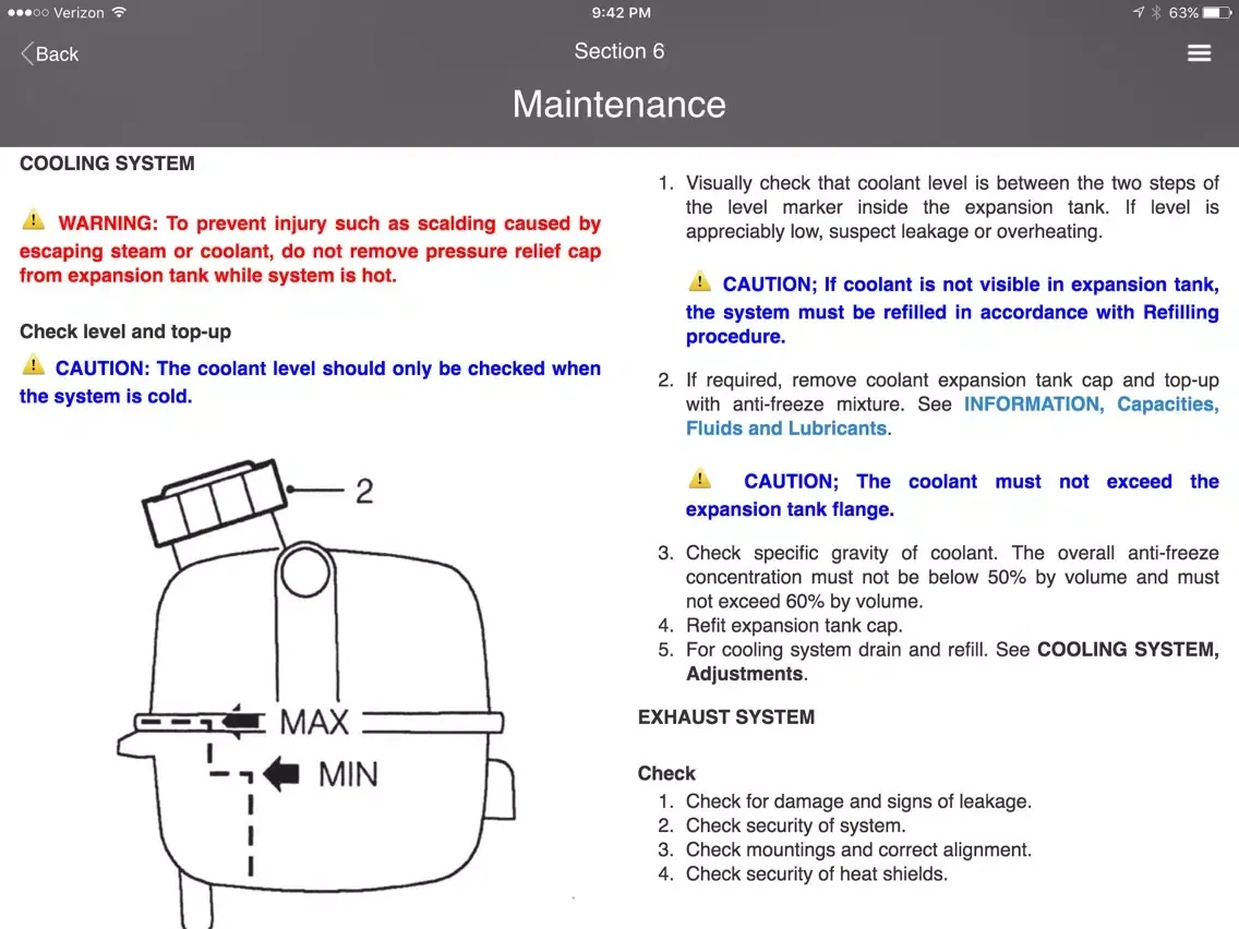 ภาพหน้าจอของ Digital Auto Guides MGF Maintenance Manual iPad 