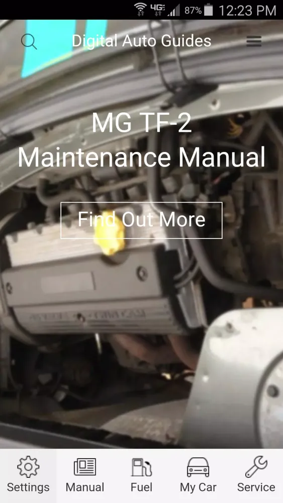 DAG MG TF2 Maintenance Manual Screenshots