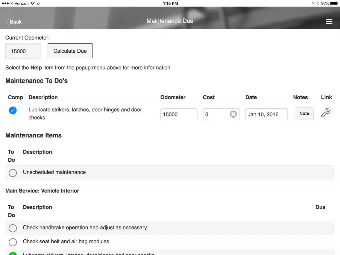 Tangkapan skrin Digital Auto Guides M.G. TF2 Maintenance Manual iPad 