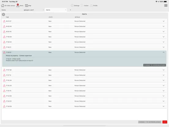 Capturas de pantalla de Smart Vision Client iPad 