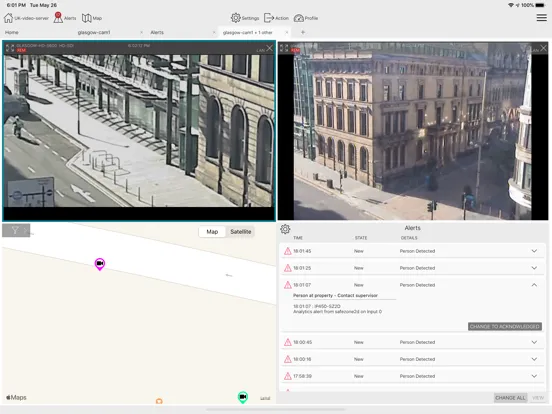 Capturas de pantalla de Smart Vision Client iPad 