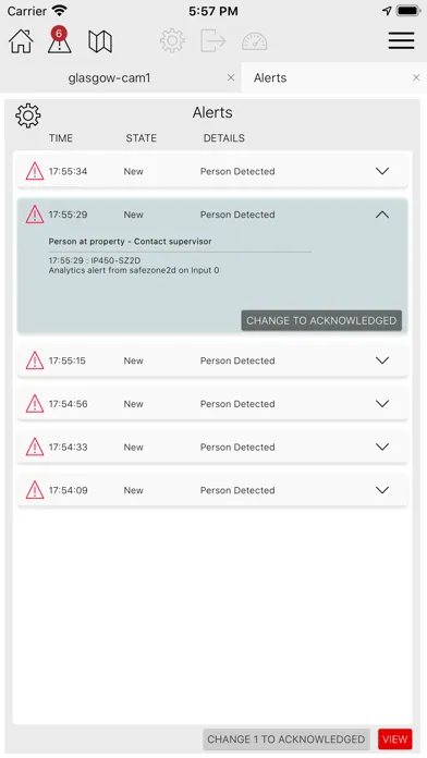 Capturas de pantalla de Smart Vision Client