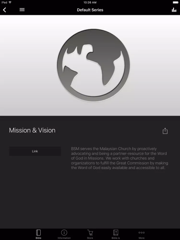 Ảnh chụp màn hình của Bible Society of Malaysia iPad 