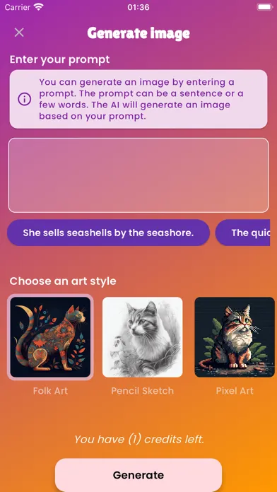 Tukan - AI Image Generator应用截图