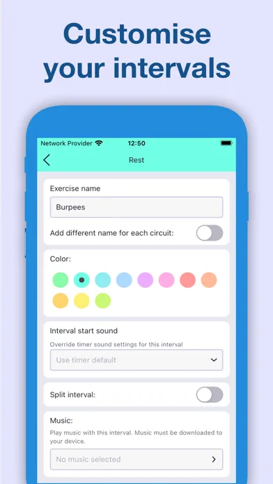Tangkapan layar Hi Timer: interval timer, HIIT