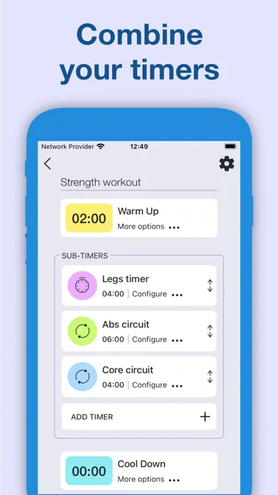 Tangkapan layar Hi Timer: interval timer, HIIT