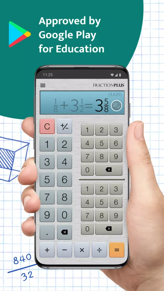 Capturas de tela do Fraction Calculator Plus