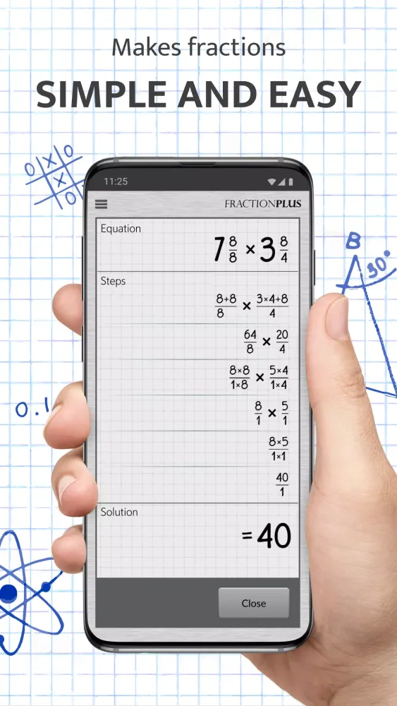Capturas de tela do Fraction Calculator Plus