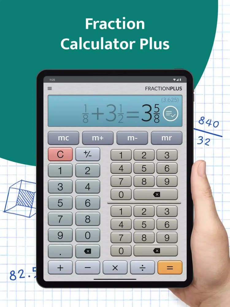 Capturas de tela do Fraction Calculator Plus