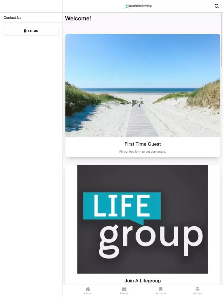 Capturas de tela do Lakeside Fellowship Church iPad 