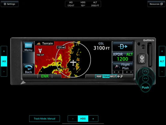 Ảnh chụp màn hình của Garmin GPS Trainer iPad 