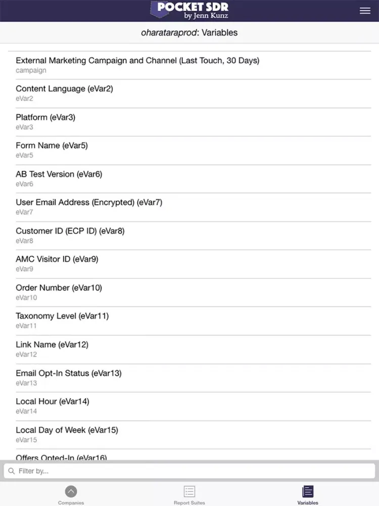 Pocket SDR for Adobe Analytics iPad 应用截图