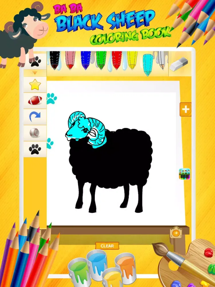 Screenshot di Baa Baa Black Sheep - Poem Coloring Book for Kids iPad 