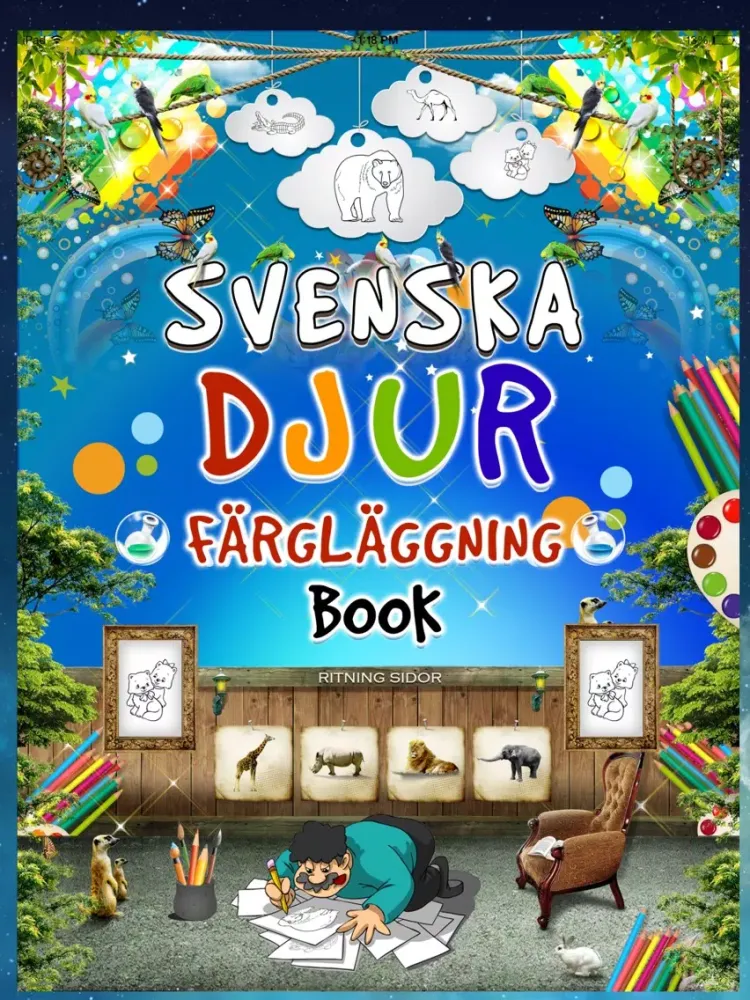 Capturas de pantalla de Färglägg Djur - Kladda, Rita eller Måla iPad 