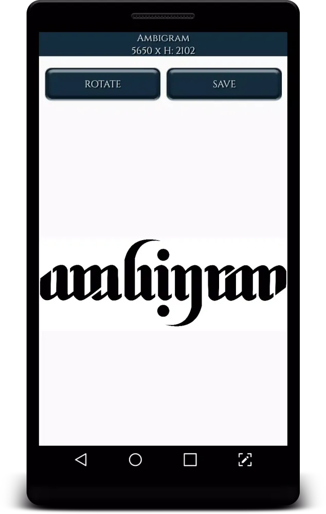 Ảnh chụp màn hình của Ambigram Studio 3.0