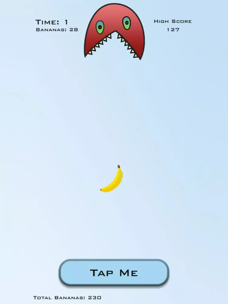 Tap Fast - Feed a Cute & Funny Little Monster with Bananas by Tapping iPad  سکرین شاٹس