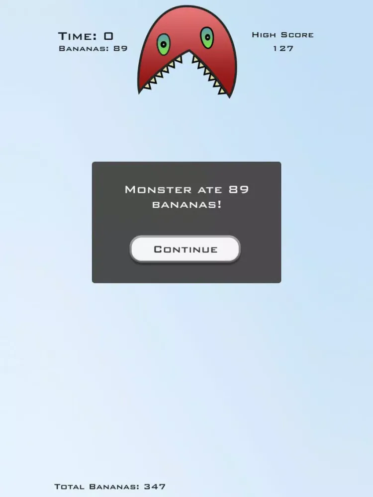 Tap Fast - Feed a Cute & Funny Little Monster with Bananas by Tapping iPad  سکرین شاٹس