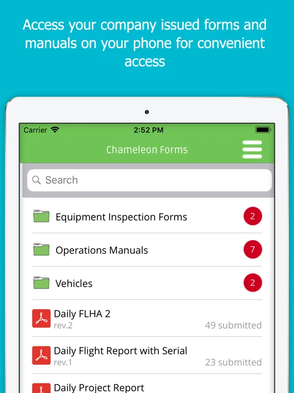 Capturas de pantalla de Chameleon Forms App iPad
