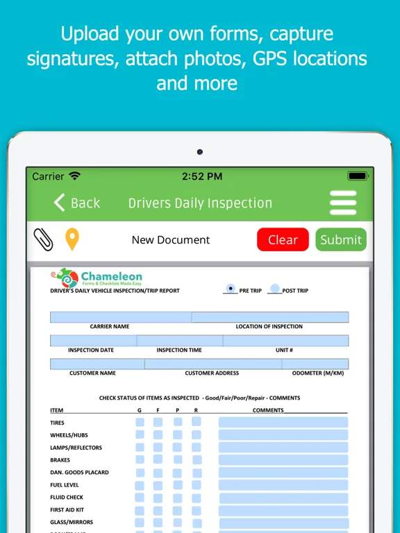 Capturas de pantalla de Chameleon Forms App iPad
