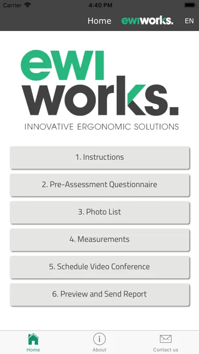 Remote Ergonomic Assessments Screenshots