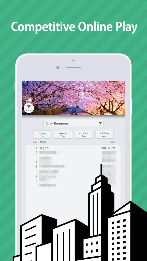 Ảnh chụp màn hình của E. Learning Kyoto Map Puzzle