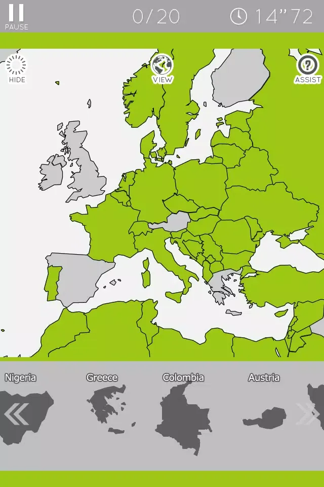 E. Learning World Map Puzzle Screenshots