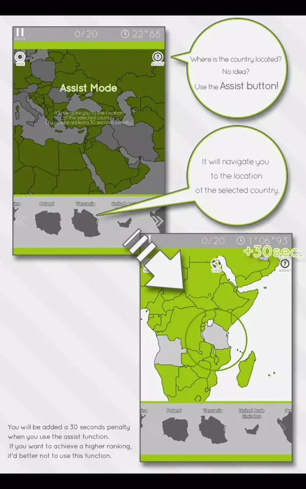 E. Learning World Map Puzzle Screenshots