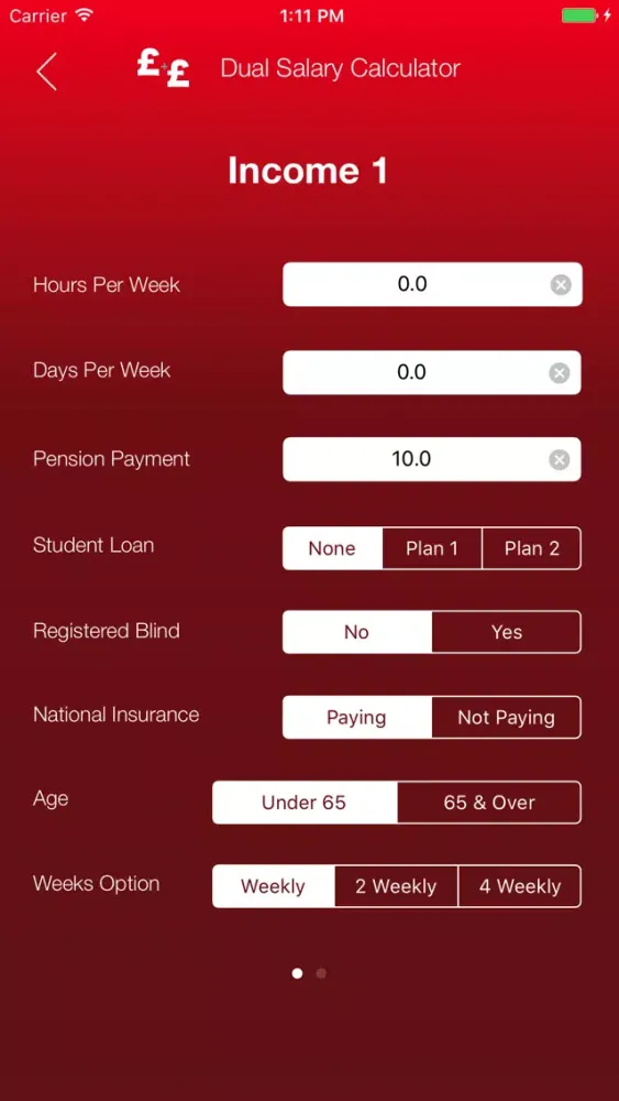 Скриншоты UK Dual Salary Calculator